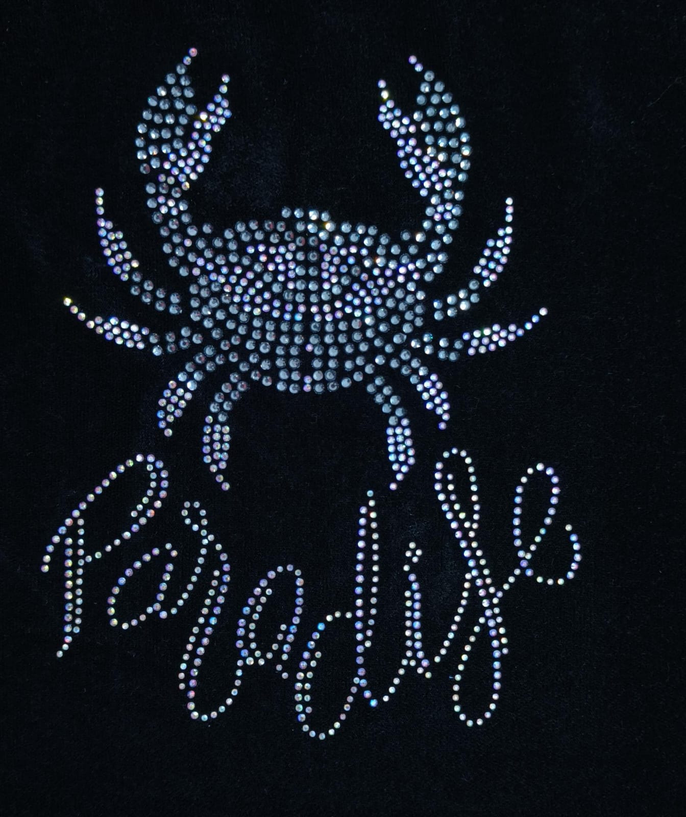 Crab Rhinestone Design
