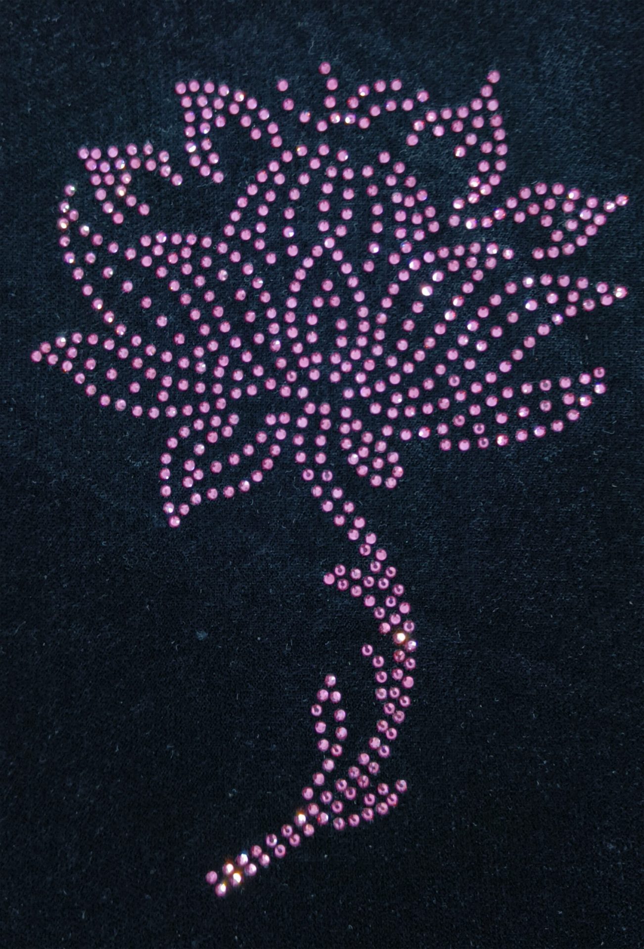 rhinestone lotus design