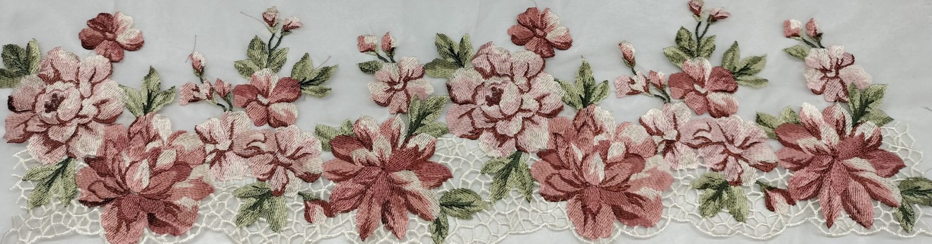 multi colored embroidery border flower design