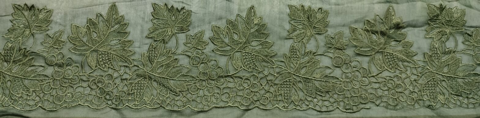Green Color Border Flower Design