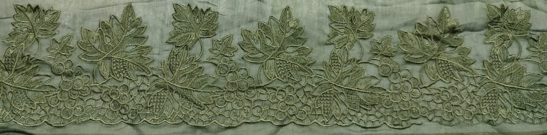 Green Color Border Flower Design