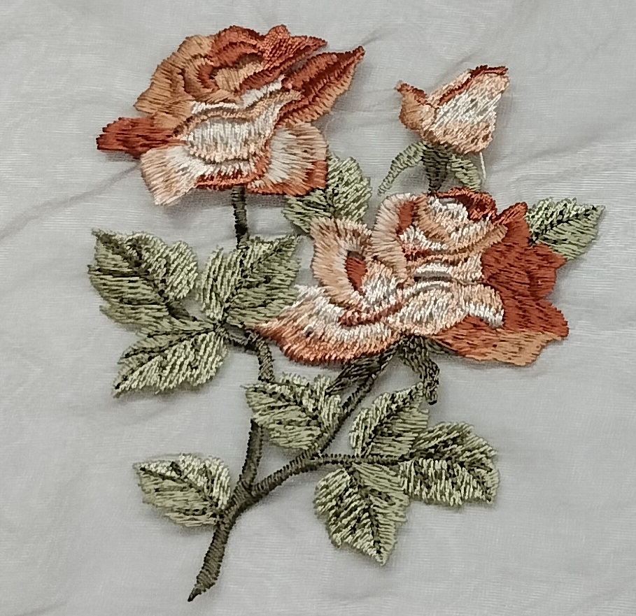 rose flower designed threadwork