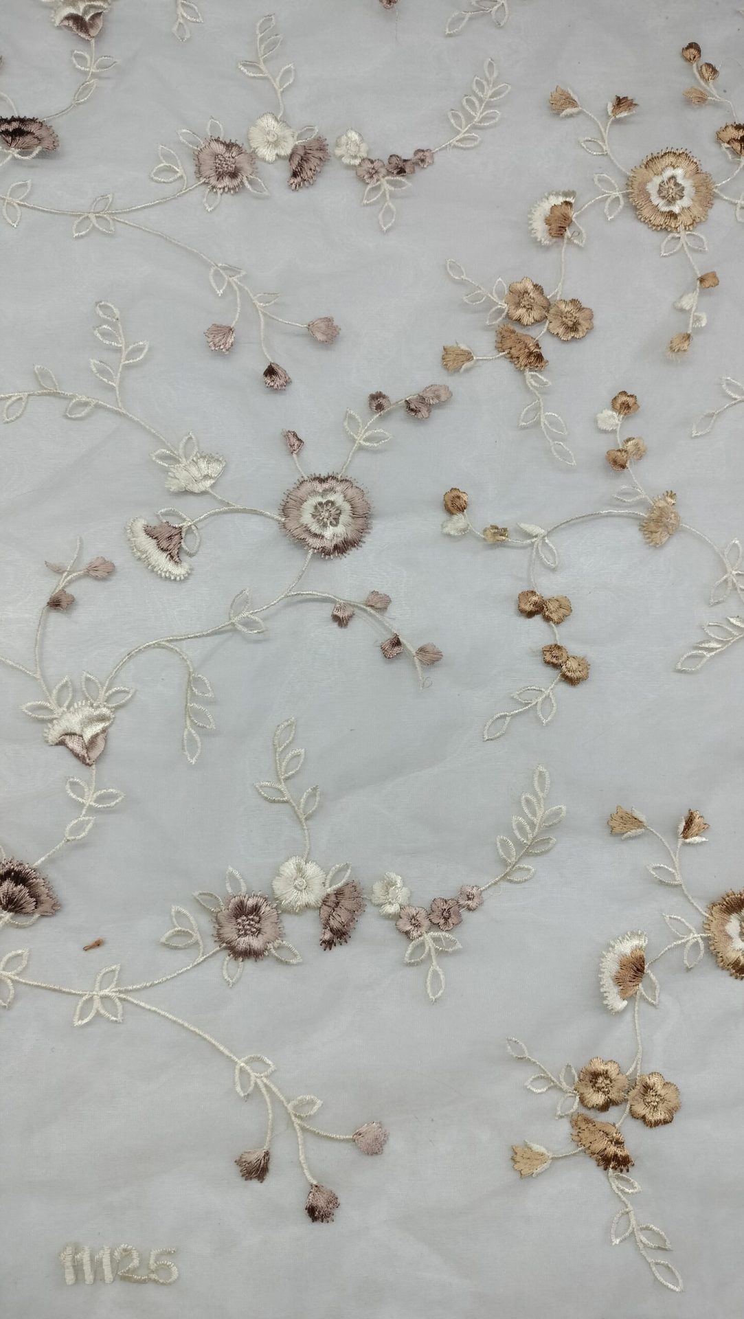 flower leaves embroidery design