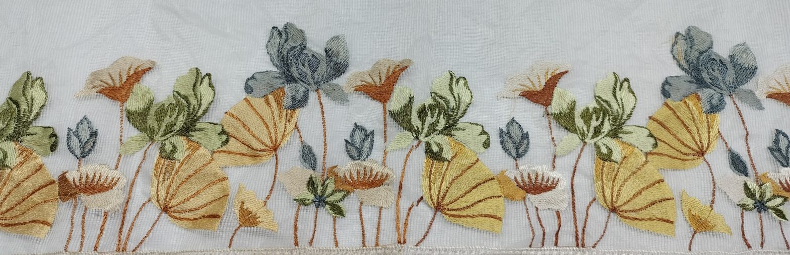 colored buds embroidery design
