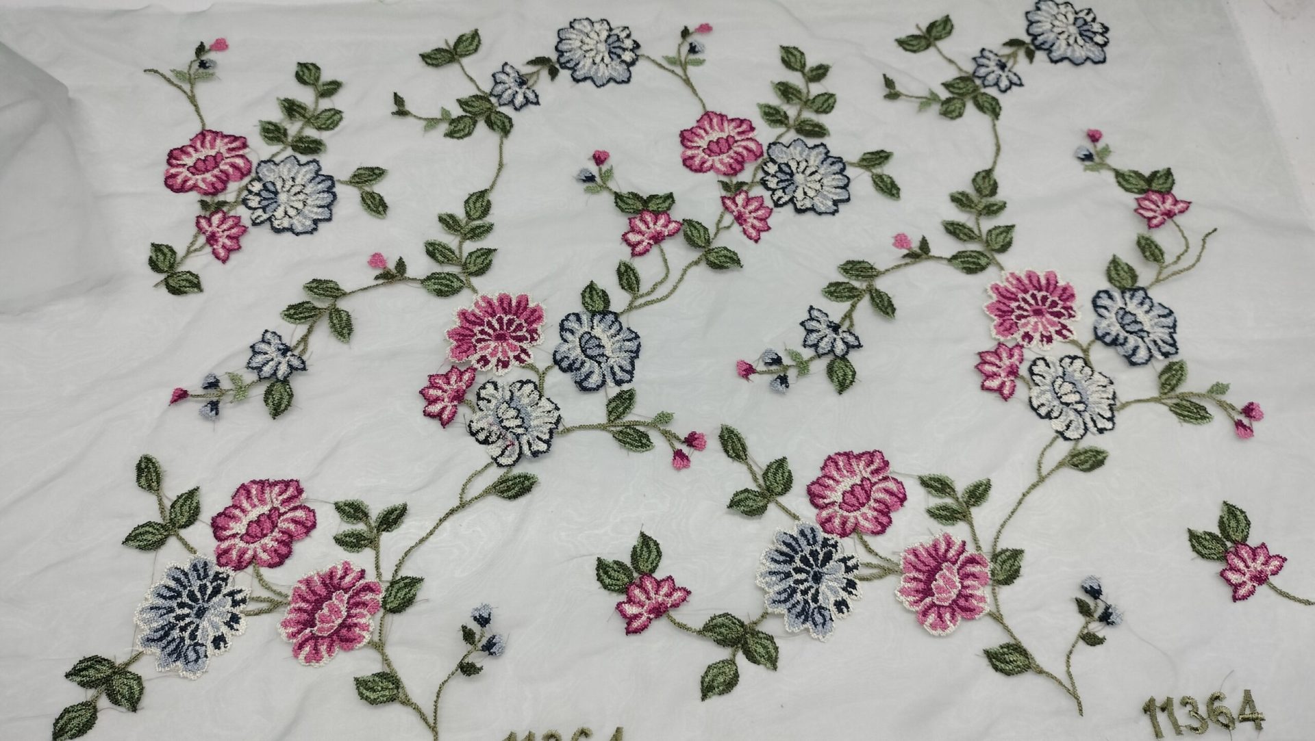 white pink combination flower design