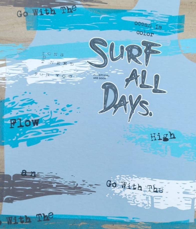 surfing theme screen printing