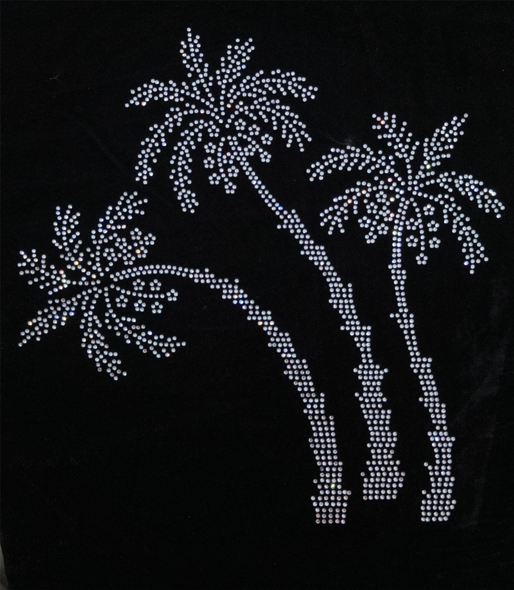 coconut tree rhinestone design
