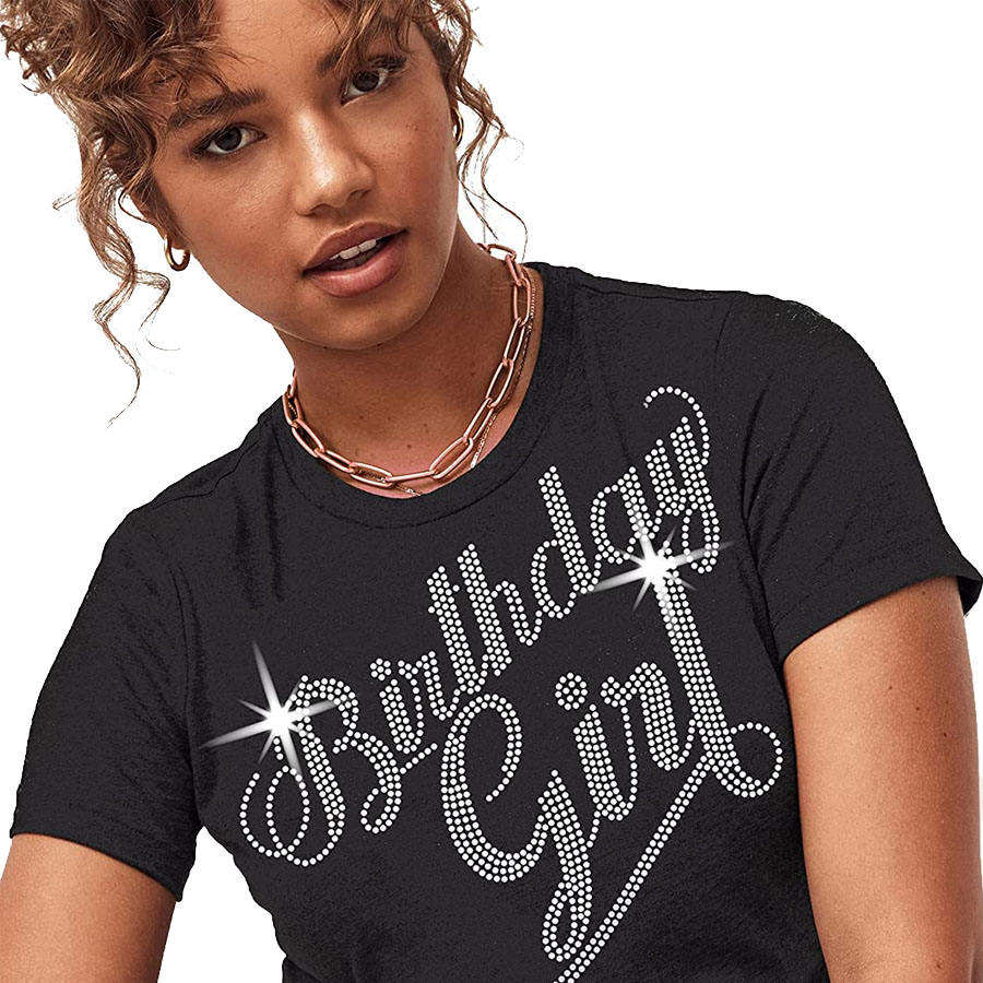 birthday girl rhinestone design