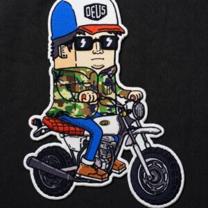 Cartoon Motorcycle Rider Sublimation Patch