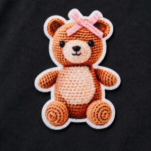 Cute Teddy Bear Sublimation Patch
